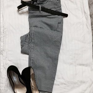 Blue and white office pants